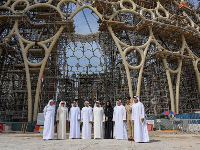 فيديو للحظة تتويج قُبة ساحة الوصل التي تعد أهم معالم إكسبو 2020 دبي